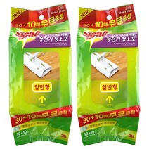 스카치브라이트 정전기 청소포 일반형 30 + 10매, 2개입