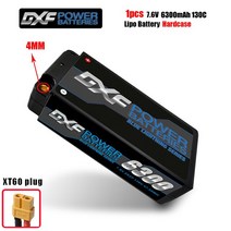 점화플러그 DXF Lipo 배터리 2S 쇼티 HV 6300mah 130C 4mm 그래핀 총알 경쟁 RC 자동차 보트 버기 트럭용, 22.1PCS4MM6300XT60