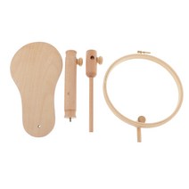 GHSHOP 조정 가능한 나무 자 수 크로스 스티치 프레임 Rotatable