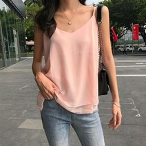ZENCY 젠시 슬리 브이넥 민소매 나시블라우스