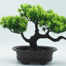 미니 소나무 분재 조화 인조 식물 그린 인테리어 장식, 소나무분재3번