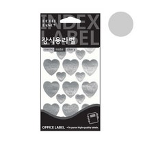 쁘띠 라벨지 20-510 6매 하트 은박