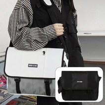 남학생 여학생 큰 메신저백 옆으로매는 책가방 남자 여자 가벼운 캐주얼 학원 크로스백 가방