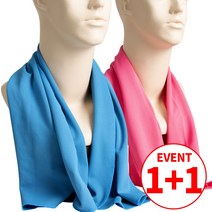 1+1 국산 건식 쿨타올 아이스 타월 90x35cm, 핑크, 핑크