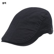 모자 골프 중년 남자 골프용 헌팅캡 여성, 조절가능(55-59cm), 1659년형 에어캡 블랙