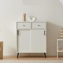 탕비실 휴게실 커피 정수기 서랍수납장 좁은공간 낮은, 색상_화이트, 상세페이지 참조2