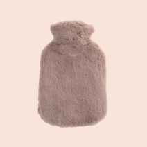 보들보들 퍼커버 + 보온 물주머니 세트 (기본형) 1L, 브라운