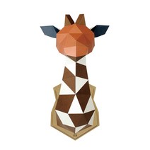 일본 정식수입 KAKUKAKU WALL 기린 L사이즈 페이퍼크래프트 기린모형 3D모형 장식품 집꾸미기 벽전시