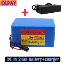 전동휠체어 노인전동차 휠체어 전기 자전거 + 29v 충전기 용 새로운 7s5p 24v 28ah 배터리 팩 250w 29.4v 28000mah 리튬 배터리