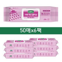 디펜드 샤워 대신 물티슈 캡50매(간병용품), 50매, 6개