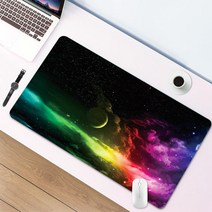 라라공방 키보드 게이밍 마우스 장패드 스페이스, 무지개빛하늘, 1개
