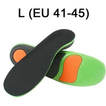 족저근막염 기능성 깔창 평발 발바닥 뒤꿈치 건강 쿠션 교정 프리미엄 정형 정형 단독 아치 지원 스포츠 삽입, l (유로 41-45) 295mm