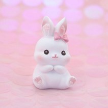 토끼 인형 장식 기술 미니어처 모델 홈 인테리어 러블리 액세서리 데스크탑 가든 장식 2 개, D