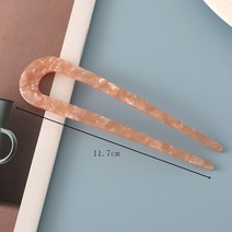 12 색 헤어 스틱 아세테이트 U 모양 머리띠 모자를 쓰고 있죠 여성용 우아함 레이디 헤어핀 패션 헤어 클