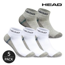 HEAD 헤드 남성 하프컬러 발목양말 5족세트 화이트 그레이 블랙, FREE, 5족세트_MX