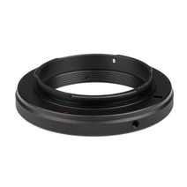 렌즈어댑터렌즈 어댑터 T2 T 마운트 니콘 SLR D7100 D90 D5200 T2AI 카메라 망원경 현미경, 01 Black
