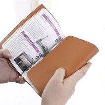 [소공원] 책커버 북커버 인조가죽 파우치 보관 케이스 표지 커버 싸개 덮개 싸기, 1개, 문고판 / 블랙