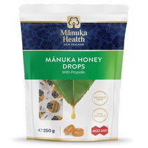 Manuka Health Honey 호주산 마누카헬스 마누카 꿀 드롭스 프로폴리스 파우치 꿀캔디 250g 55개입