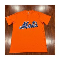 마제스틱 남성 뉴욕 메츠 BP 오렌지 저지 셔츠 라지 L 야구 MLB