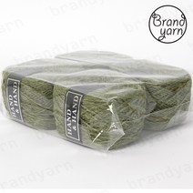 브랜드얀 엑센트1(1볼/ 4볼) 털실 뜨개실 코바늘실 대바늘실, 4볼, 21 올리브
