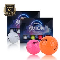 Volvik 볼빅 아비온 2피스 골프공 1더즌 (12구), 화이트