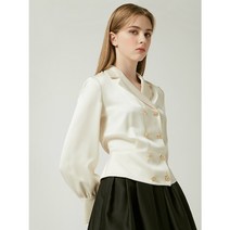 MOJOSPHINE 모조에스핀 더블여밈의 실키한 아웃블라우스 CR_J223MSC018 302461