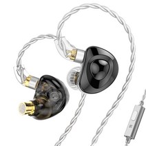 TRN MT4 2DD 이어폰스 고성능 듀얼 다이나믹 HiFi 러닝 스포츠 헤드폰 소음 차단 헤드셋 New Arrival, Black_without Microphone