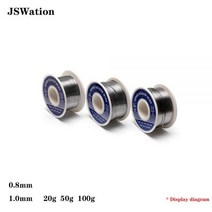논용접봉 스텐용접봉 알곤 무연납 20g50g100g 0.81mm FLUX 2.0% 주석 납 와이어 용융 로진 코어 솔더 납땜 롤 무 세척 solda fio, 0.8mm 100g