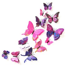 겹날개나비 3D 장식 실내장식용 모형소품 핑크