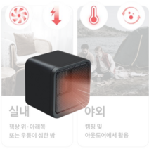 미니 사이즈 강력한 온풍기 캠핑용 사무용 공부용 KF-FH01