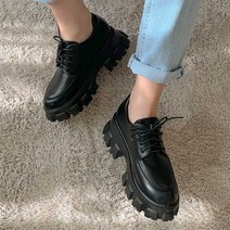 여자 1 0대 2 캐주얼 청키 로퍼 졸업식 코디 신발 804 통 굽 데일리 슈즈 여학생 끈 정장 옥스퍼드