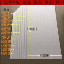 플라 거품 쌍판방한 따뜻한 채우기 고밀도 두꺼운 M모형 폼보드, T02-100x50x10CM(3조각꾸러