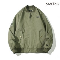 SMOPIG 봄 패션 캐주얼 코디 청춘 트렌드 항공 점퍼 코트