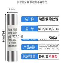 빠른 송풍 세라믹 퓨즈 380V 500V 0.5A 1A 2A 3A 4A 5A 6A 8A RO15 RT18 RT14 10*38mm 100 개, 03 2A
