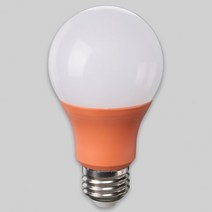 천지몰 컬러전구 LED 벌브 W 3W E26 A60 오렌지, 1개, 상품명참조