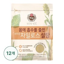 백설 브라운 자일로스 설탕 1kg, 12개