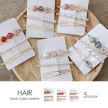 kirakirashop 진주 구슬 헤어핀 3개 1세트 AHC1110