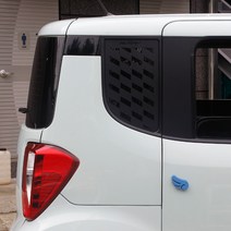 기아 더 뉴 레이 외부 윈도우 측면 기둥 뒷유리 카본 데칼 보호용 스티커 A B C 필러, B필러 레드카본, 1개