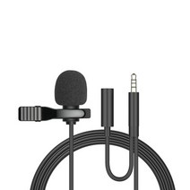 핀 방송용 휴대용 SNS 마이크 1.5 m 유선 미니 3.5 mm 라발리에 for smart phone camera micro pc, 3.5mm 2인치 1