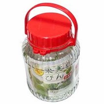 도요글라스 유리 술병 담금주병 과일주병 매실병 유리용기, 1개, 4L