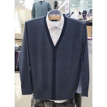 로베르따디카메리노 로베르따디까메리노 울혼방 다크블루 위사도비 배색 가디건 HL3-D01-2 (P001810964)