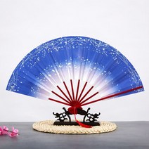 중국 전통 꽃 부채 댄스 팬 다채로운 29*51cm 성인 핸드 방수 이브테일 a 메인 Abanicos Para Boda De Mano, 한개옵션1, 11 A11