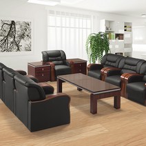 두다닥 발리 1인3인 블랙 인조가죽 중역소파 L, 1인 소파