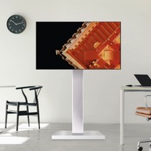 덴켄마운트 65인치 이동식tv거치대 업소용 매장 회사용 전자칠판 티비스탠드, 42-65인치거치대 /올화이트