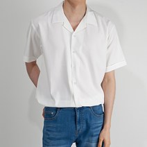 스타일에스 빅사이즈 남자 오버핏 링클프리 오픈카라 반팔 셔츠 5color