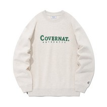 COVERNAT 커버낫 어센틱 로고 맨투맨 오트밀