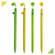 몰포유 콩나물니들볼펜 0.7mm 2종 5개입, 10개입, 노랑