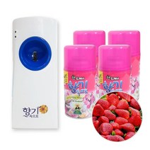 산도깨비 향기속으로 자동분사기 일반형 1P + 딸기향 290ml 4P, 4개