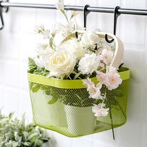 이케아 철제 우드손잡이 인테리어 수납 바구니 다용도 정리 보관 바스켓 캠핑 나드리 감성, 블루