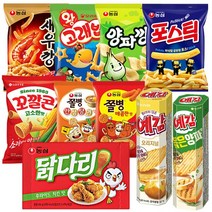 인기과자10종B 세트 (매운새우깡+고래밥+양파깡+포스틱+꼬깔콘고소한+닭다리후라이드치킨+쫄병매콤+쫄병안성탕면+예감오리지널+예감볶은양파), 1세트